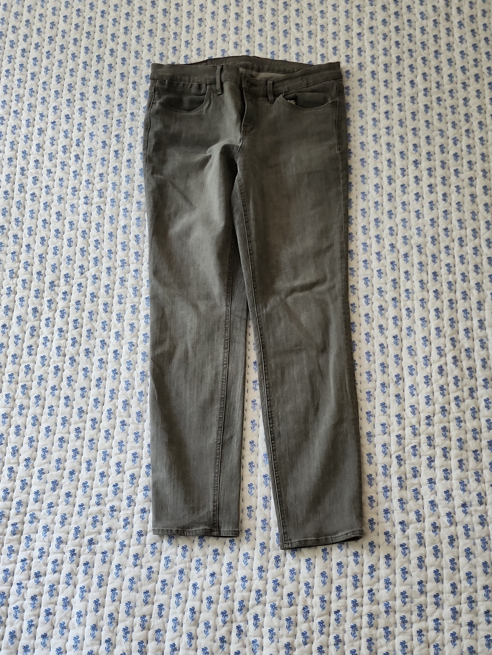 Madewell Women's Skinny Skinny Ankle Dark Gray Distressed Denim Jeans Size 29